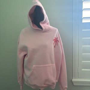 Pink Palm Puff hoodie